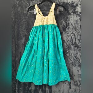 Olive Mae Childrens Boutique Summer Charming Teal and Yellow Kids Dress 10